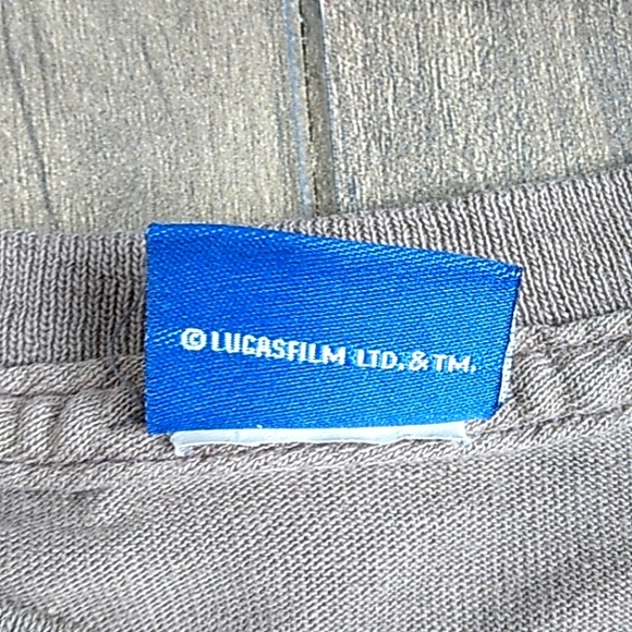 VTG Y2K STAR WARS MAY THE FORCE BE WITH YOU LUCAS FILMS WORN TEE MENS M - Picture 4 of 8